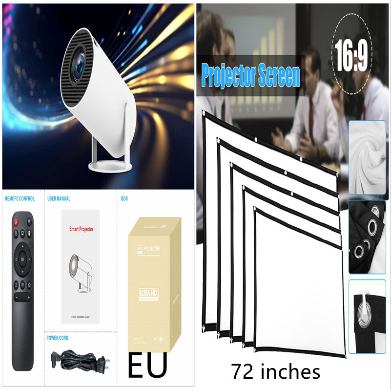 HY300 Pro Smart Mini Projector — 4K Support, WiFi 6 & Bluetooth 5.0