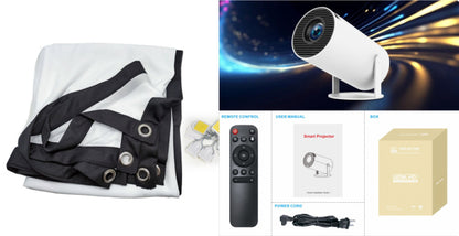 HY300 Pro Smart Mini Projector — 4K Support, WiFi 6 & Bluetooth 5.0