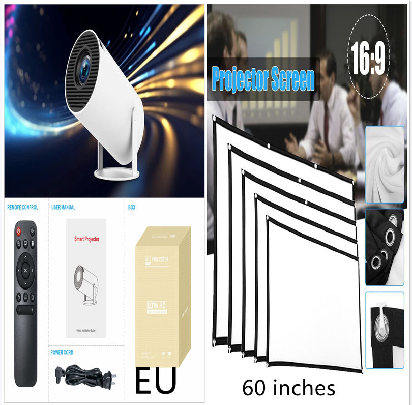 HY300 Pro Smart Mini Projector — 4K Support, WiFi 6 & Bluetooth 5.0