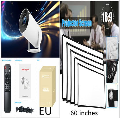 HY300 Pro Smart Mini Projector — 4K Support, WiFi 6 & Bluetooth 5.0