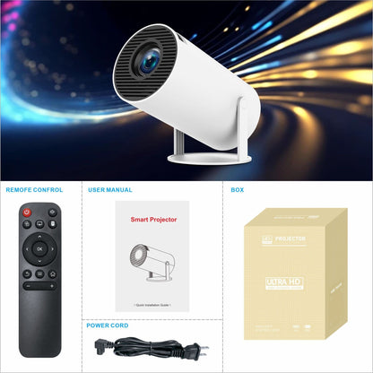 HY300 Pro Smart Mini Projector — 4K Support, WiFi 6 & Bluetooth 5.0