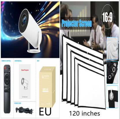HY300 Pro Smart Mini Projector — 4K Support, WiFi 6 & Bluetooth 5.0